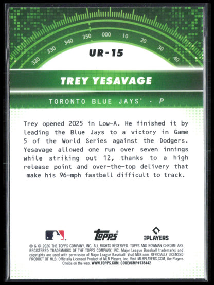 Trey Yesavage RC Under the Radar