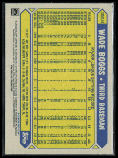 Wade Boggs Silver Pack Mojo