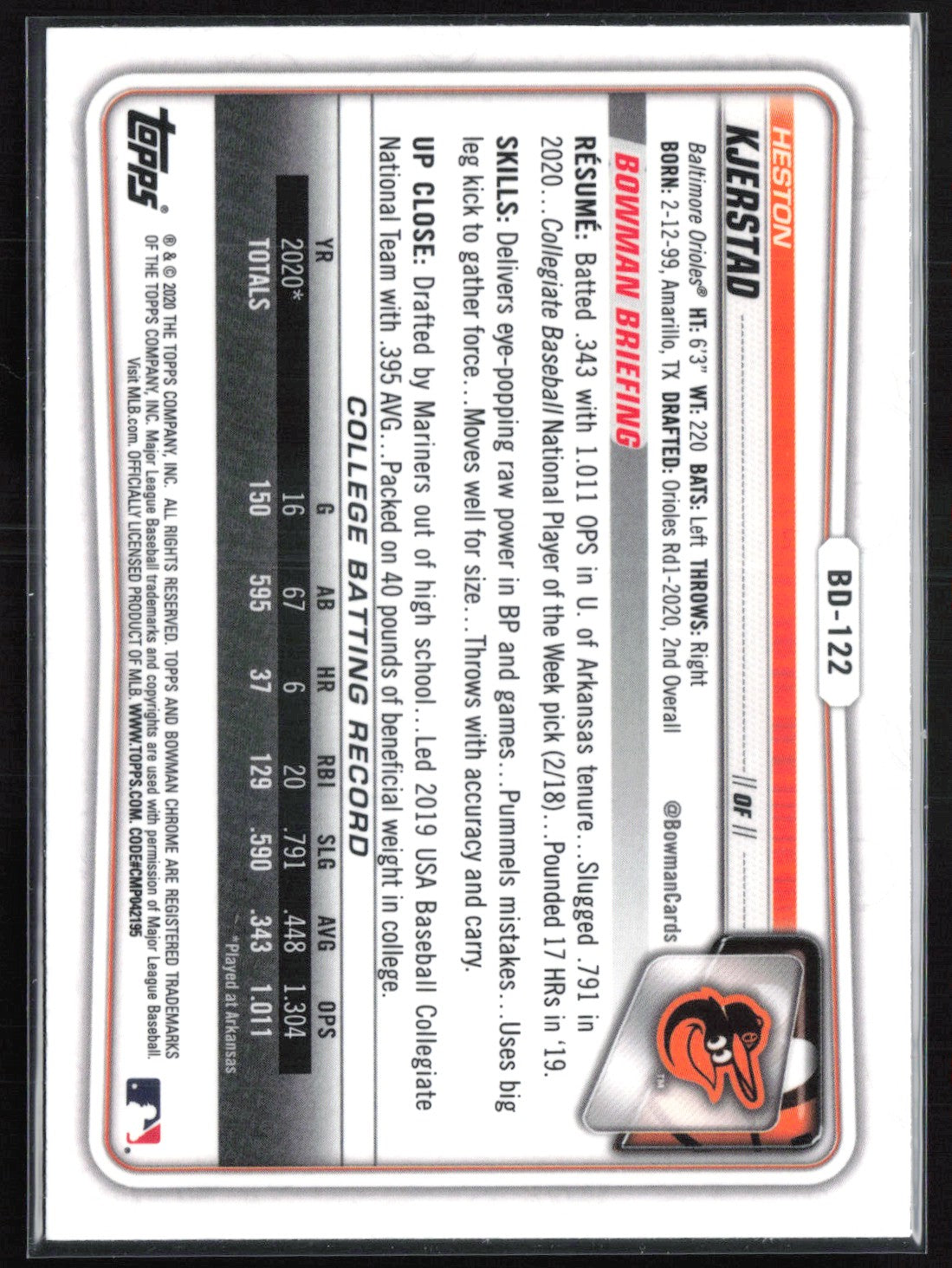 Heston Kjerstad 1st Bowman