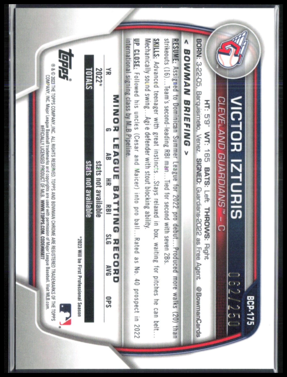 Victor Izturis 1st Bowman Shimmer Purple /250