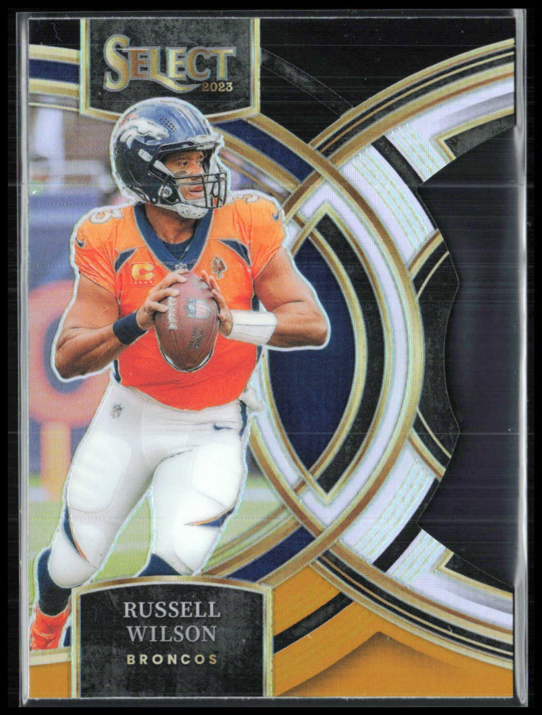 Russell Wilson Gold Black Die-Cut