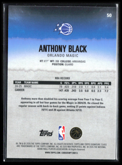 Anthony Black Green /150