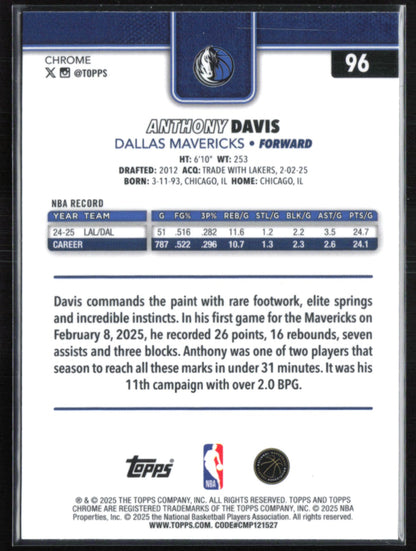 Anthony Davis Refractor