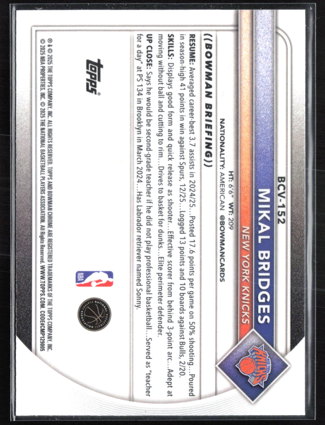 Mikal Bridges Mojo