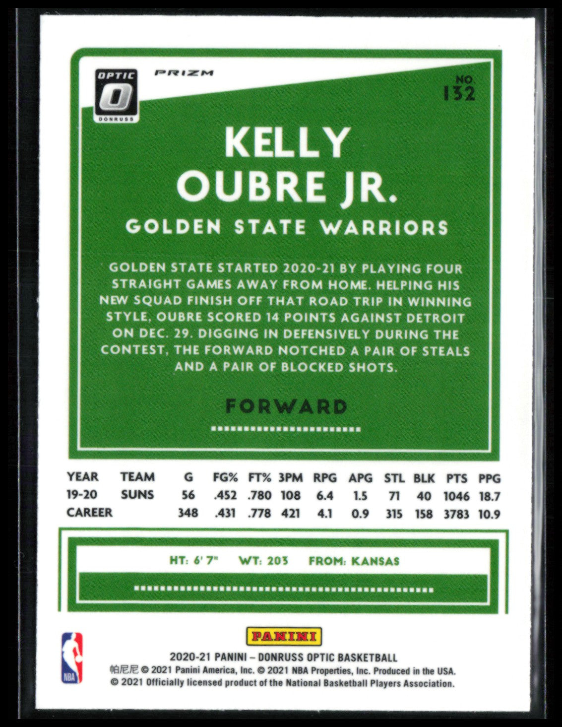 Kelly Oubre Jr. Purple Holo