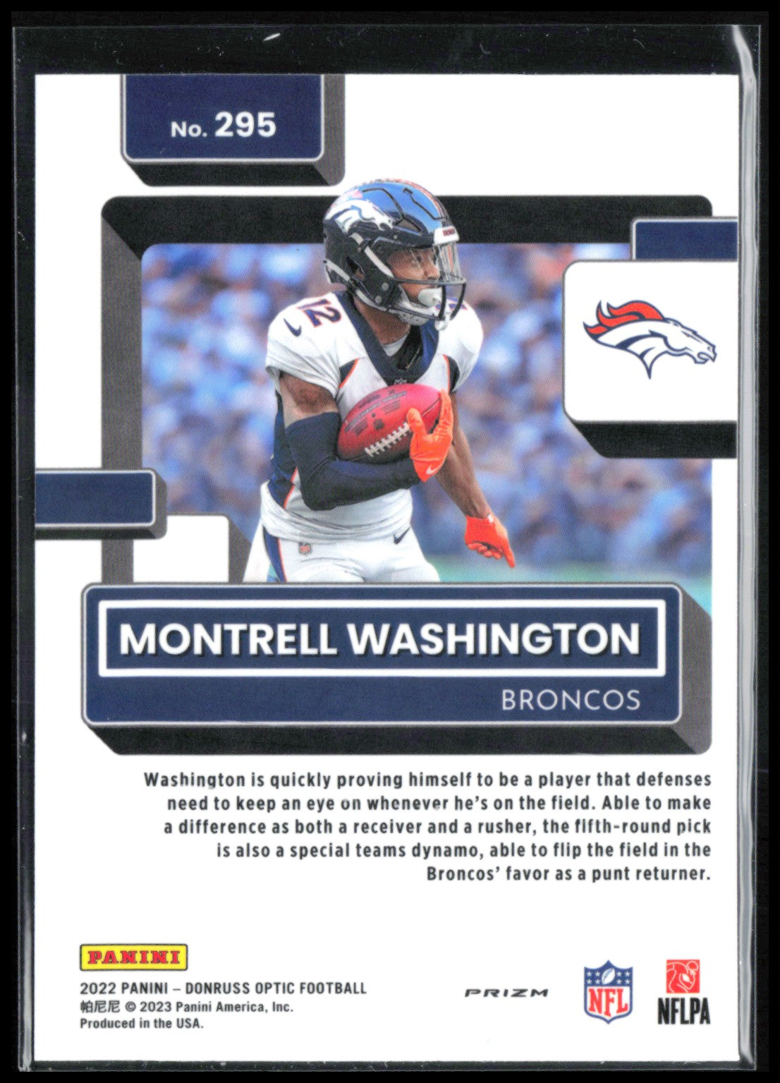 Montrell Washington RC Blue Glitter
