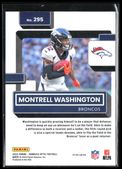 Montrell Washington RC Blue Glitter