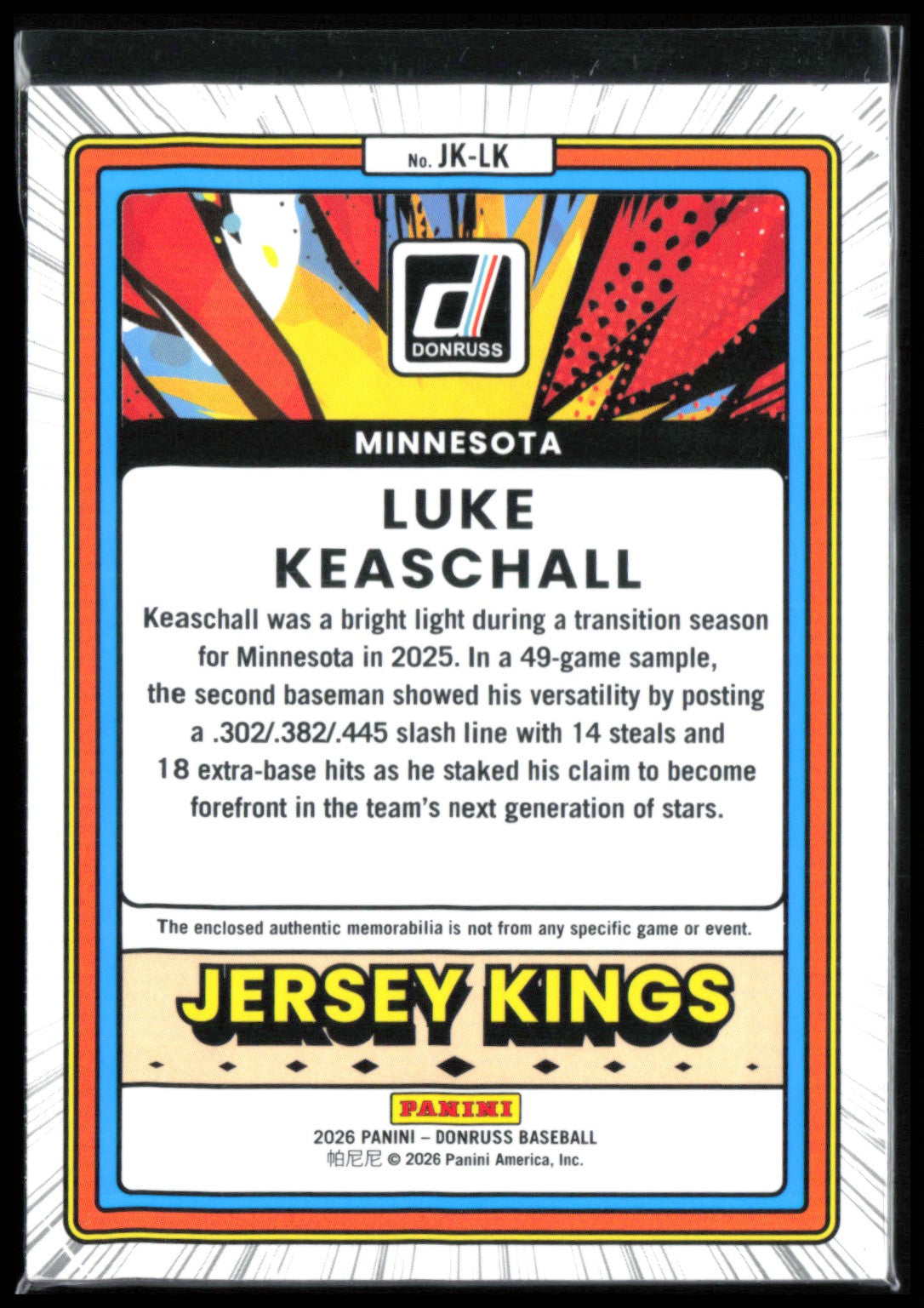 Luke Keaschall Jersey Kings Mem Ice
