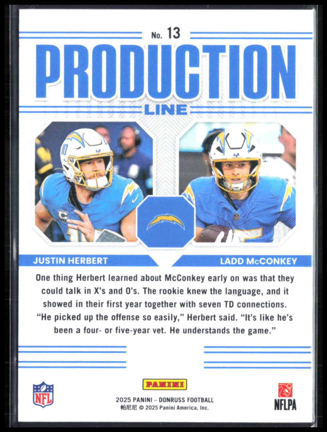 Justin Herbert / Ladd McConkey Production Line