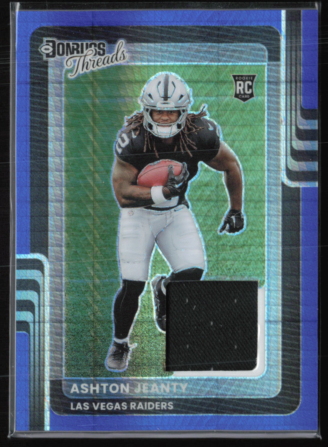 Ashton Jeanty RC Blue Hyper Mem Donruss Threads