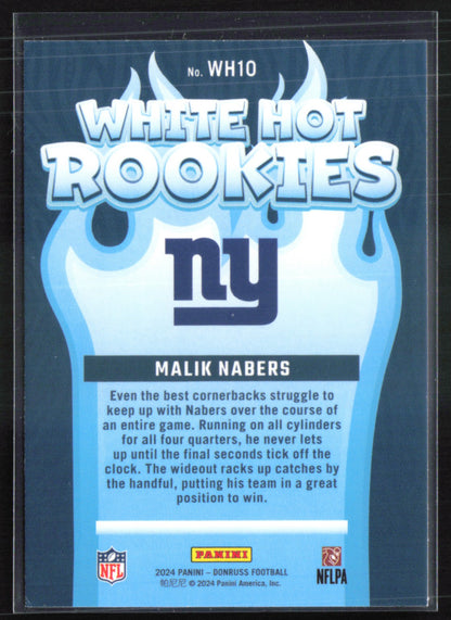 Malik Nabers RC White-Hot Rookies