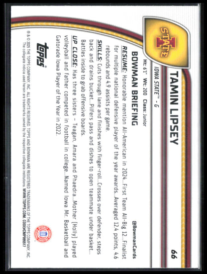 Tamin Lipsey 1st Bowman Purple Lava