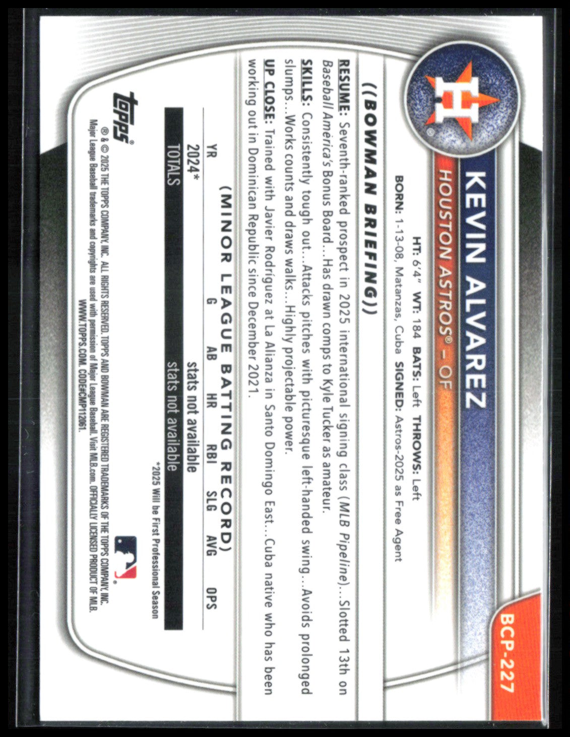 Kevin Alvarez 1st Bowman