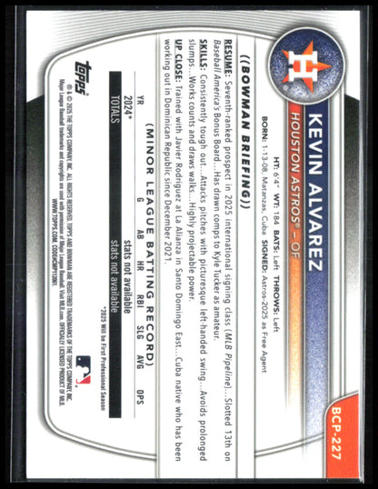 Kevin Alvarez 1st Bowman