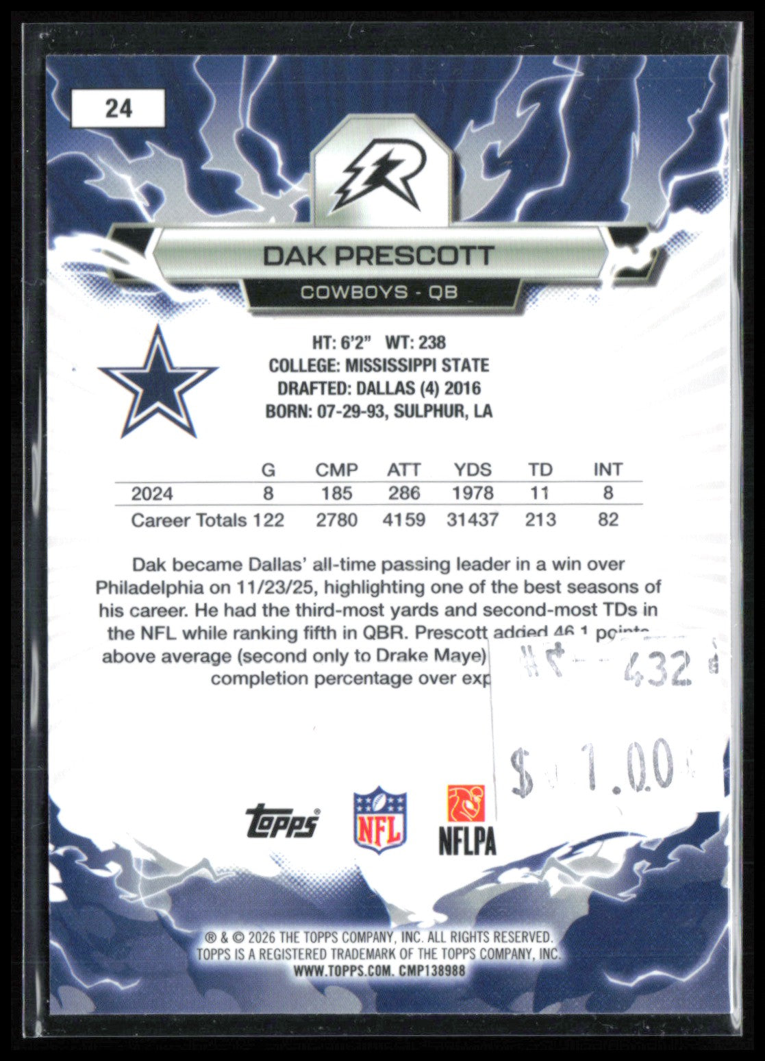 Dak Prescott Orange Blue