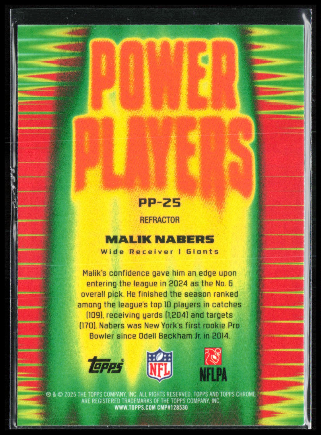 Malik Nabers Power Players Refractor