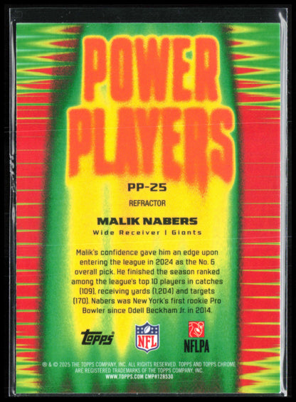 Malik Nabers Power Players Refractor
