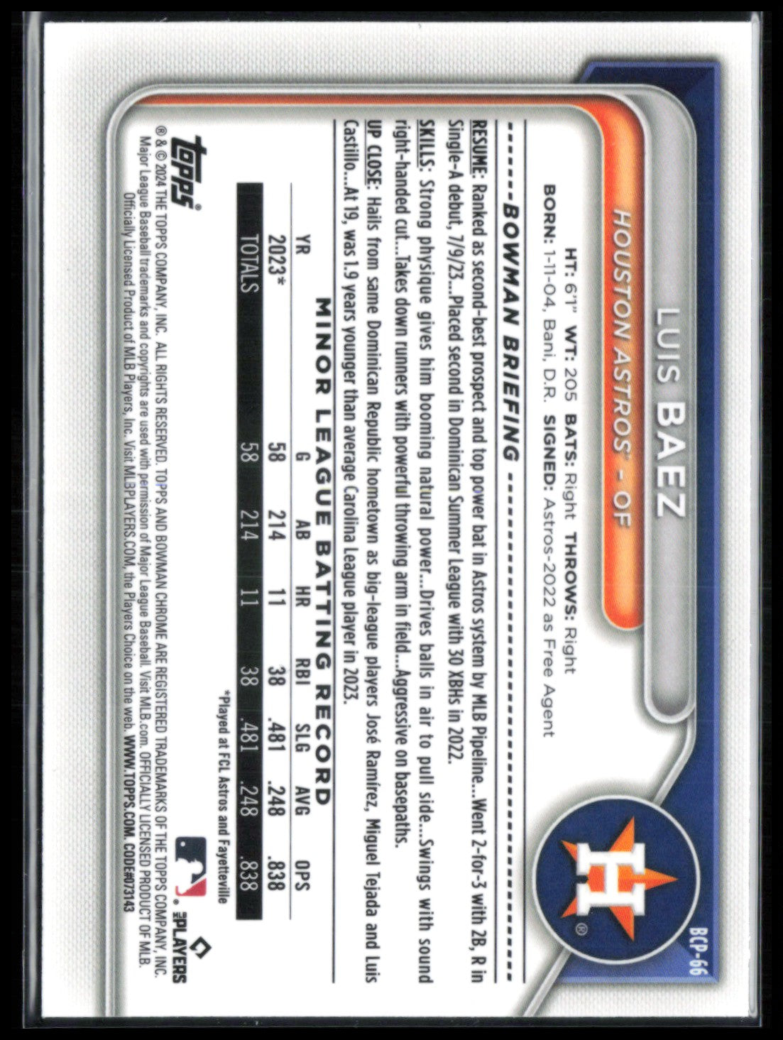 Luis Baez 1st Bowman Lunar Green