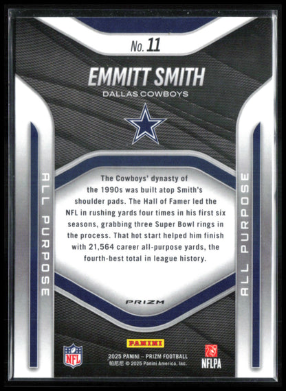 Emmitt Smith All Purple Silver Prizm