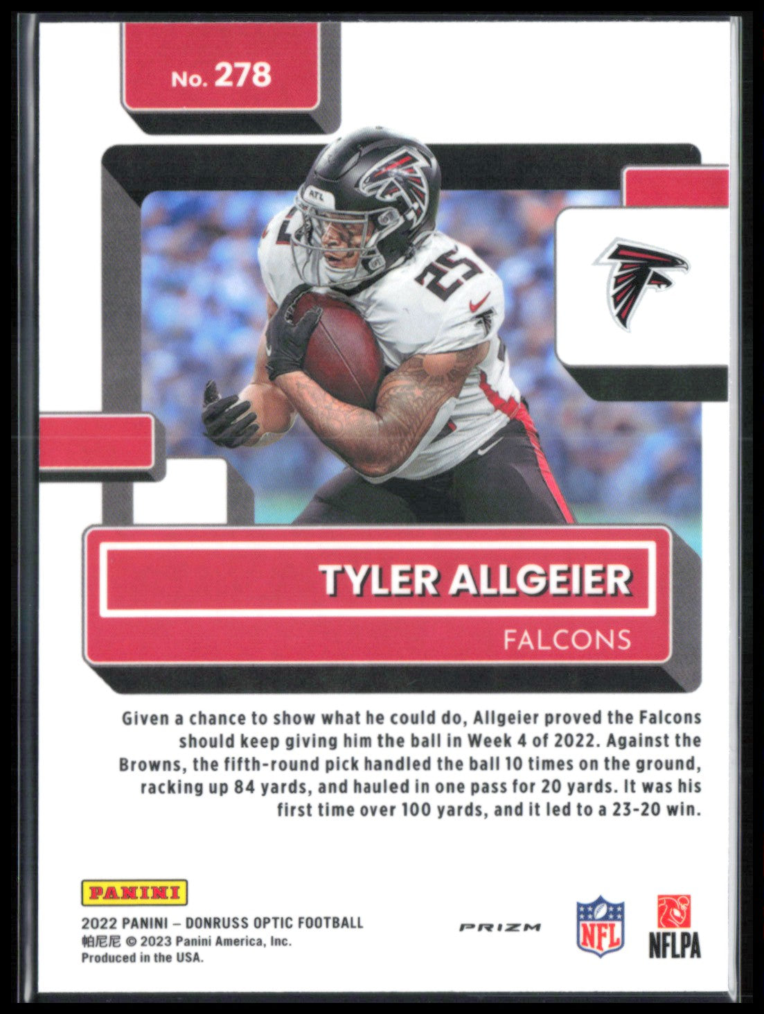 Tyler Allgeier RC Purple Shock