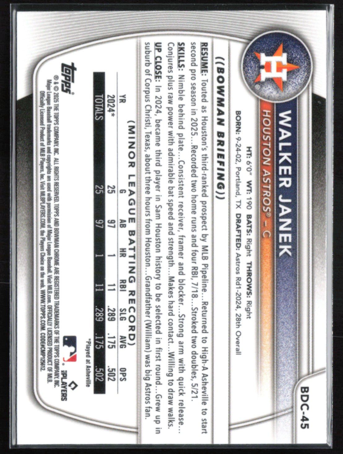 Walker Janek Prospects
