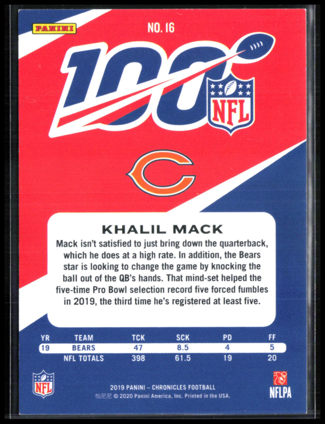 Khalil Mack /199 2019 Chronicles