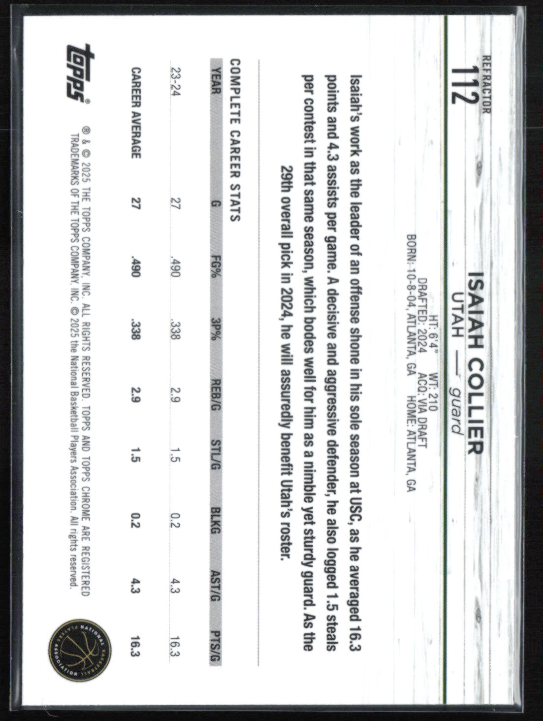 Isaiah Collier RC Refractor