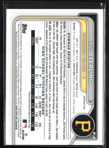 Levi Sterling 1st Bowman Refractor