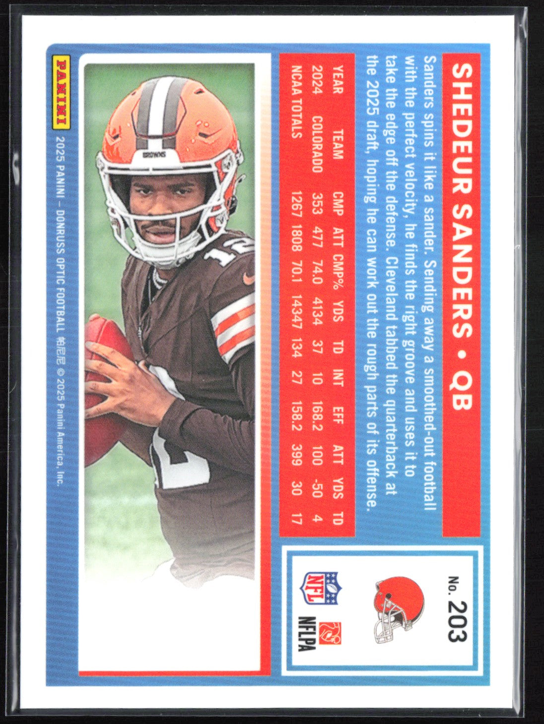 Shedeur Sanders RC Optic Rated Rookie