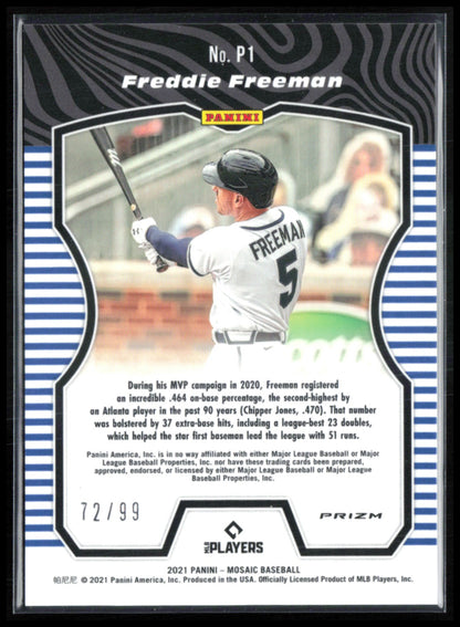 Freddie Freeman Yellow Mosaic /99