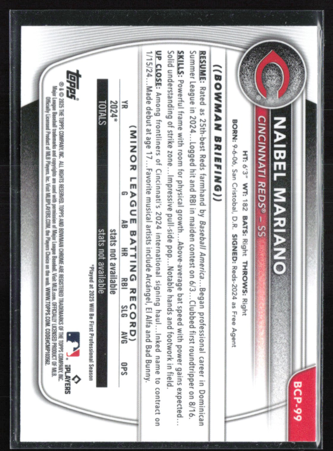 Naibel Mariano 1st Bowman Mojo