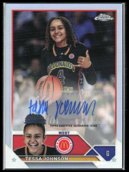 Tessa Johnson Auto 2023 Topps Chrome McDonalds