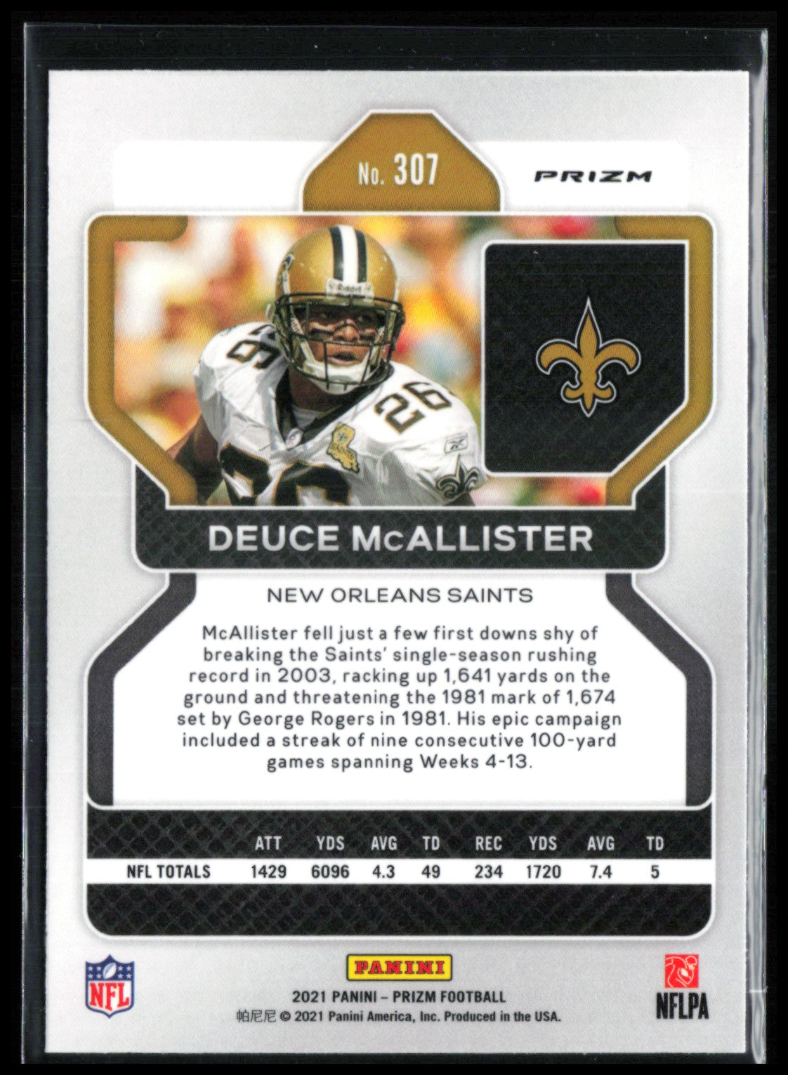 Deuce McAllister Light BLue
