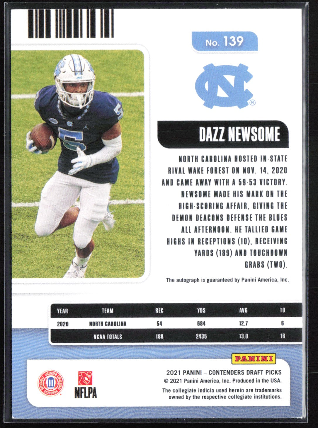 Dazz Newsome RC Auto College Ticket
