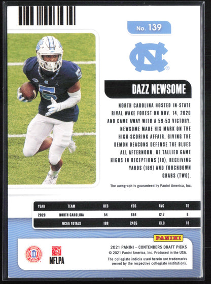 Dazz Newsome RC Auto College Ticket