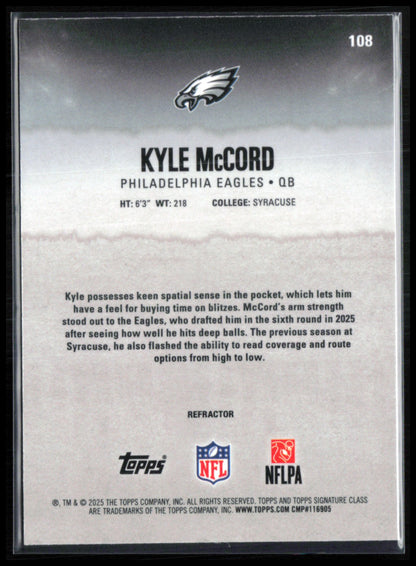 Kyle McCord RC Refractor