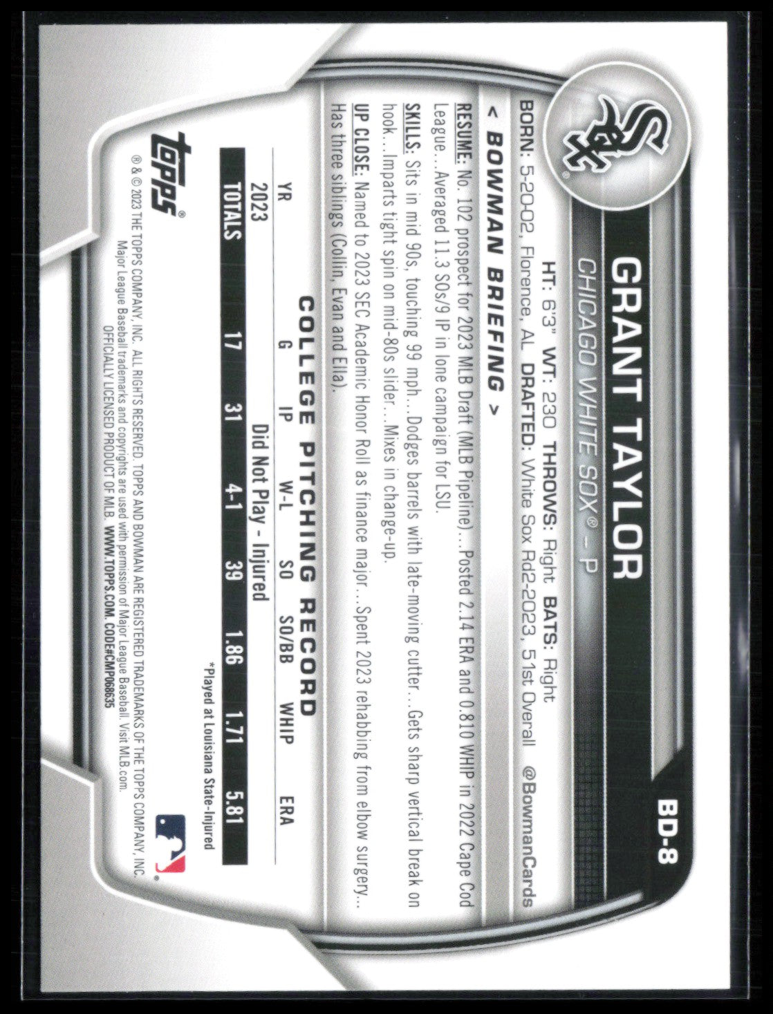 Grant Taylor 1st Bowman