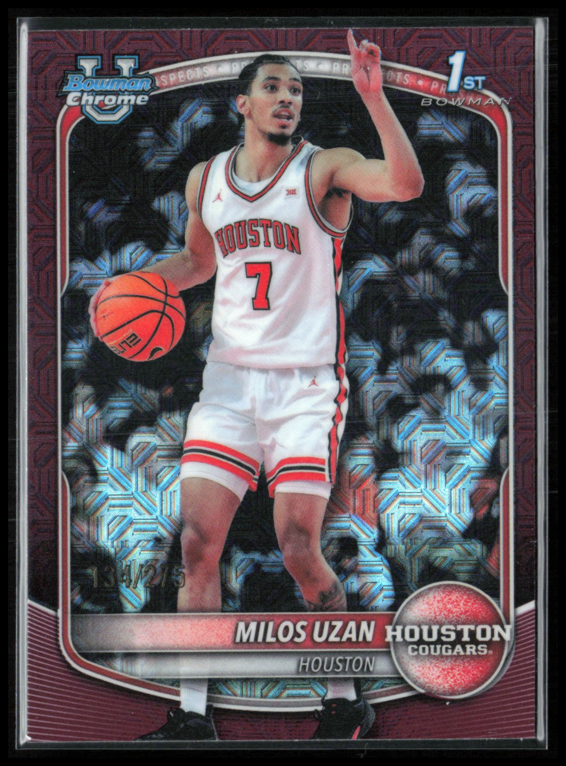 Milos Uzan 1st Bowman Fucshia Mojo /275