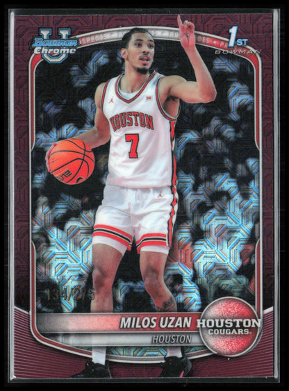 Milos Uzan 1st Bowman Fucshia Mojo /275