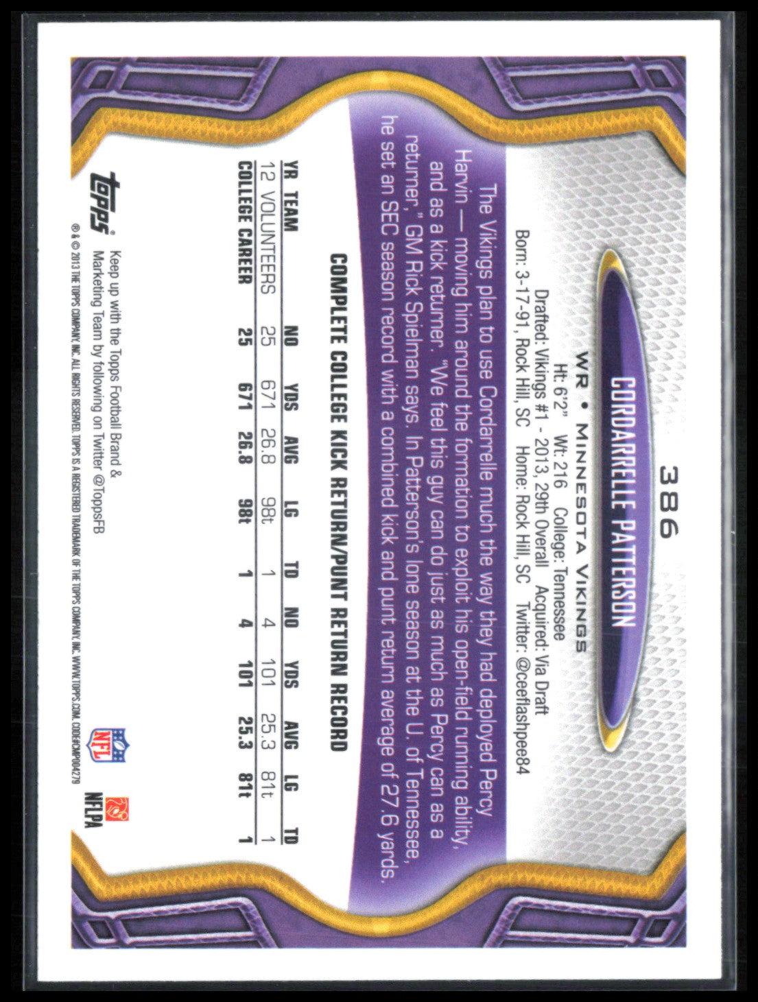 Cordarrelle Patterson  RC