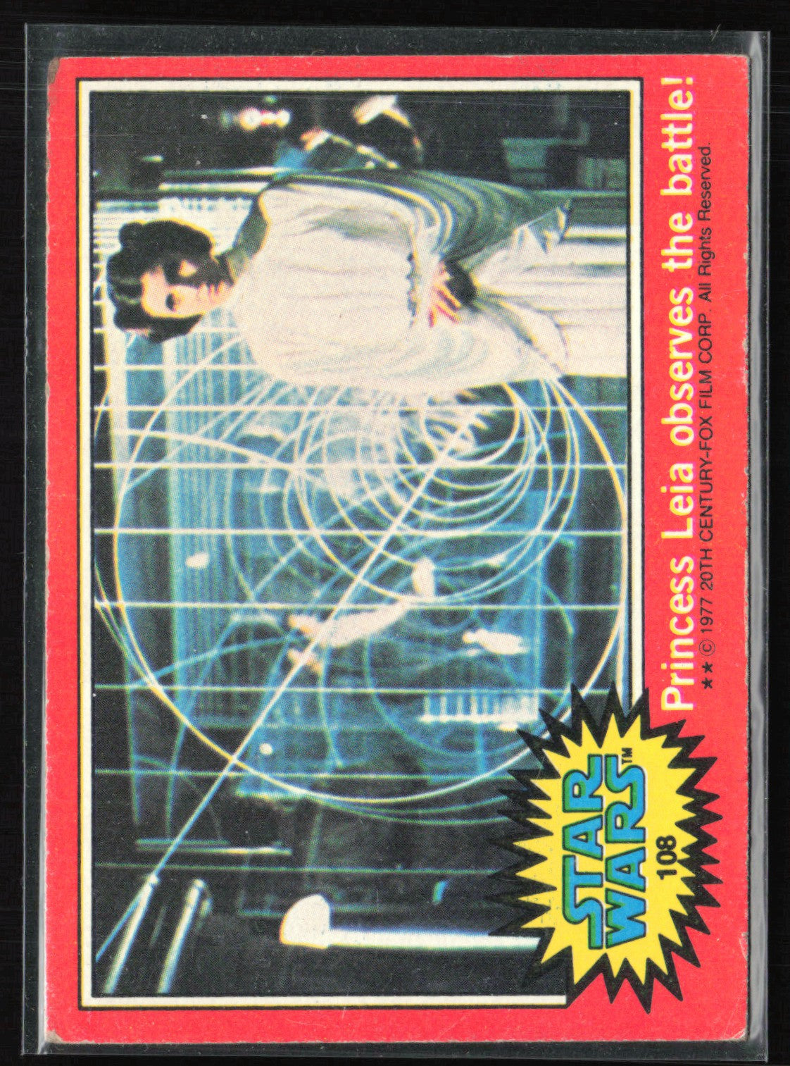 Princess Leia observes the battle! 1977 Topps Star Wars