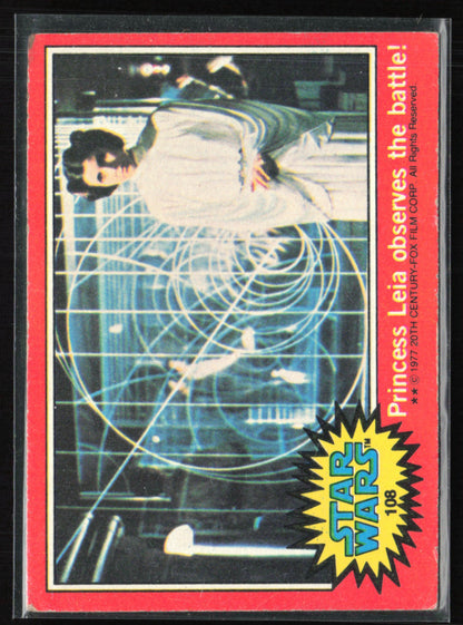 Princess Leia observes the battle! 1977 Topps Star Wars