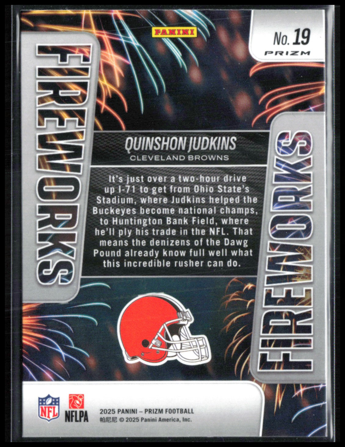 Quinshon Judkins RC Fireworks Green Wave