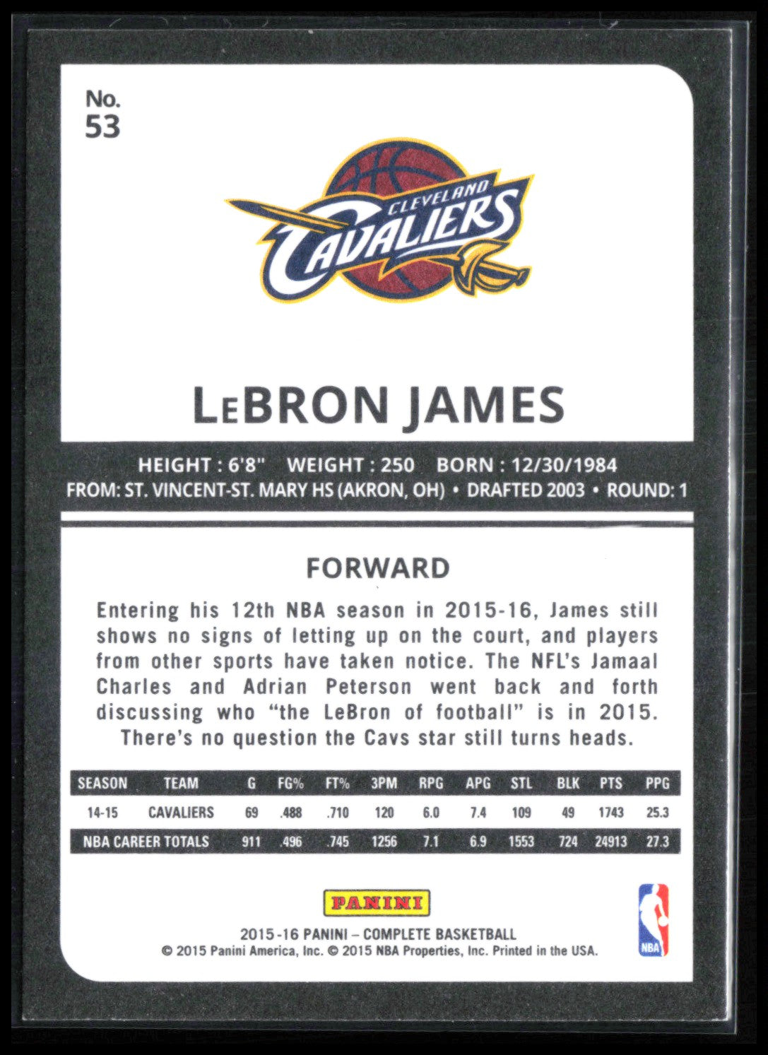 LeBron James 2015-16 Complete