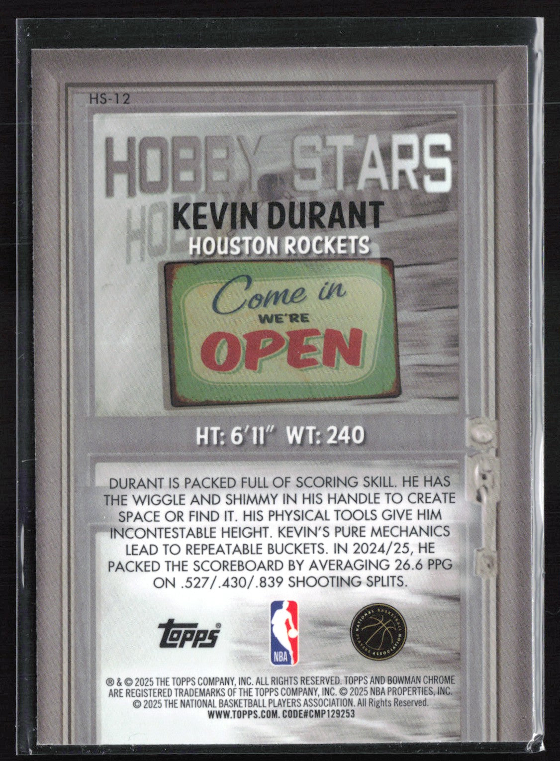 Kevin Durant Hobby Stars