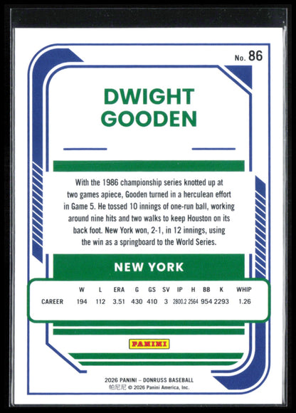 Dwight Gooden Red Blue