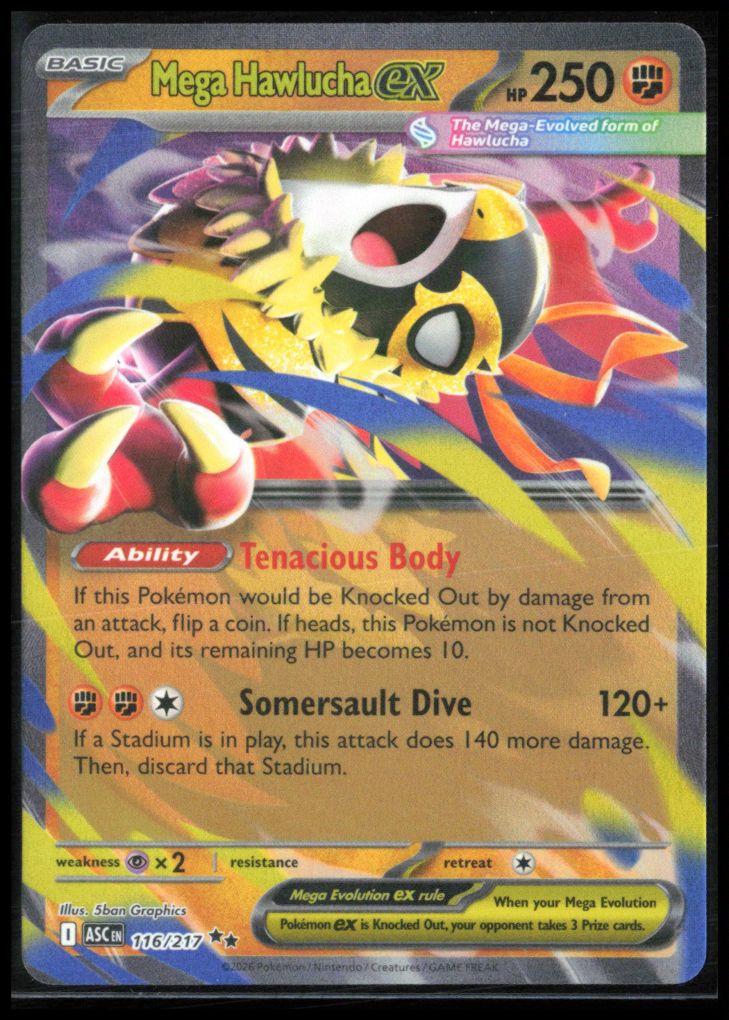 Mega Hawlucha ex - 116/217 Ascended Heroes