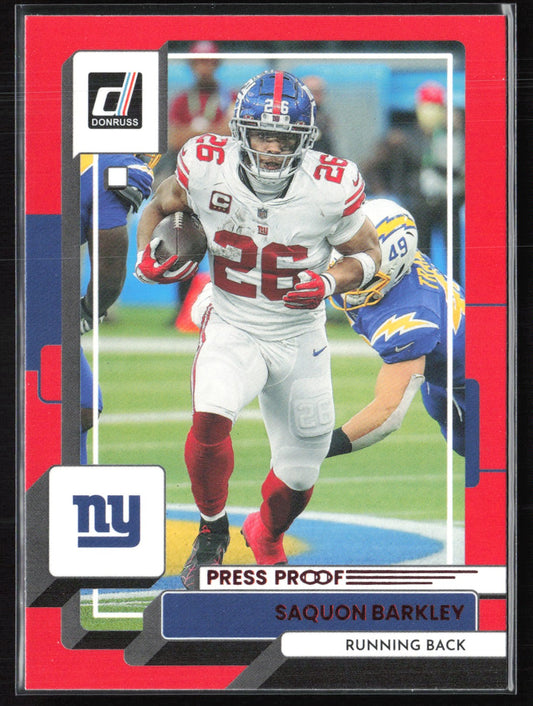 Saquon Barkley Red Press Proof