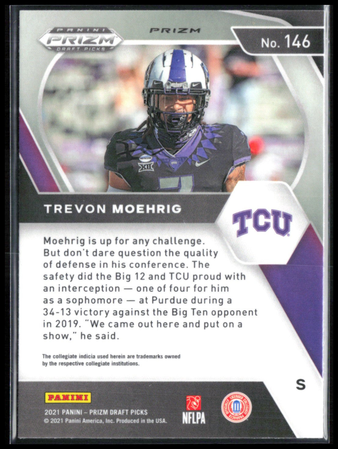 Trevon Moehrig RC Purple Wave