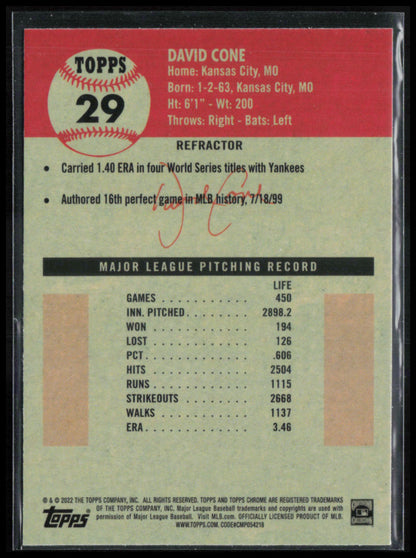 David Cone Refractor